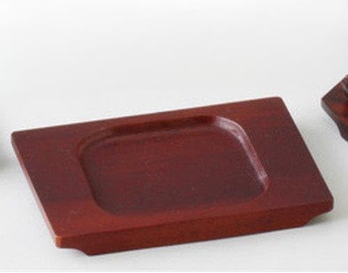 Set of 3 Wooden Stands, Square Base, 7.1 x 5.1 inches (18 x 13 cm), Inner Diameter: 4.3 x 4.3 inches (11 x 11 cm), Western Ceramics Accessories, Hotels, Restaurants, Cafes, Steaks, Western Tableware,