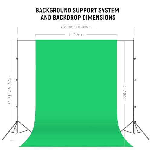 NEEWER Photography Lighting Kit with Backdrops,8.5x10ft Backdrop Stands,5700K 800W Equivalent 24W LED Umbrella Softbox Continuous Lighting,60cm Light Reflector, Photo Studio Equipment for Video Shoot by NEEWER - Image 3