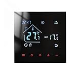 MincoHome Smart Thermostat Save Energy WiFi Digital Room Thermostat Underfloor Heating Temperature Controller, Compatible with Alexa and Google Assistant (Black for Gas Boiler/Water Heating)