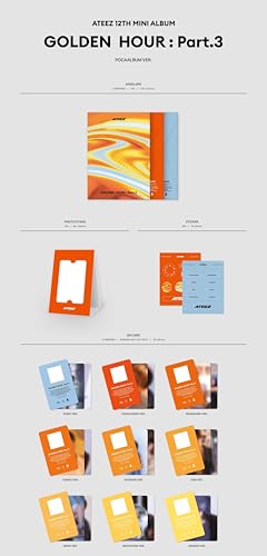 Álbum de Fotos ATEEZ GOLDEN HOUR: Part.3 [Versión Random POCAALBUM] + Beneficios de Preorden + Merch Digital Exclusivo BolsVos miniatura 3