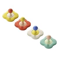 AMISENK Multipurpose Flower Design Adhesive Hook Strong Adhesive Mounts For Backpacks Scarf Porch Decorative Home Storage Decorative Door Hook