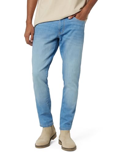 Image of Wrangler Men Blue Bostin Slim Fit Mid Rise Jeans