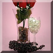 Tanday Clear 1 Lb Flat Glass Marbles Vase Fillers for Wedding Centerpiece