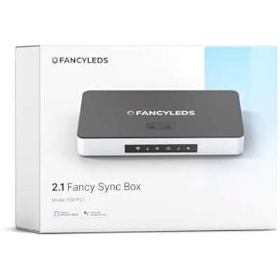 جهاز مزامنة Fancyleds 2.1 Fancy Sync Box مزود بمنفذ HDMI 2.1 و4K 120Hz وHDR لأجهزة تلفزيون من 55 إلى 65 جهازًا