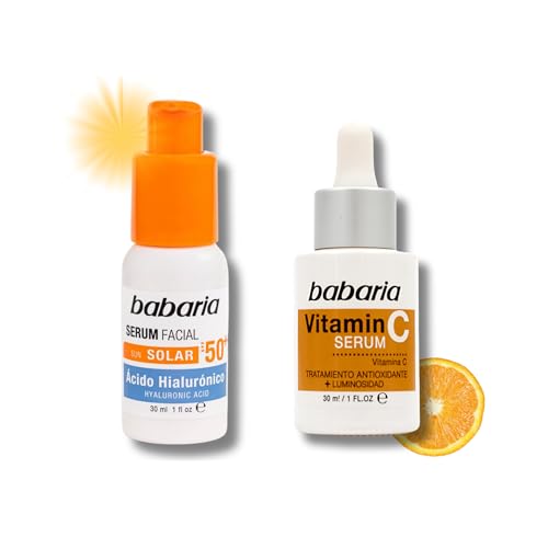 Lote facial serum vitamina c + protección 50