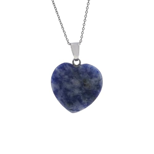 NJCRAFT Sodalite Heart Necklace for Women...
