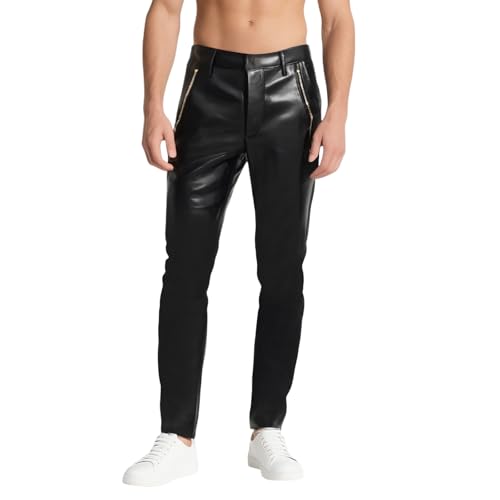 Pantalon de moto en cuir synthétique pour les loisirs d'automne