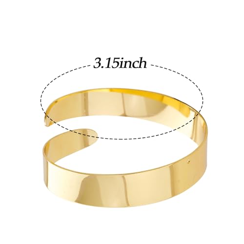 4Pcs Arm Cuff Cross Open Wide Wire Upper Arm Bracelets Jewelry for Women2