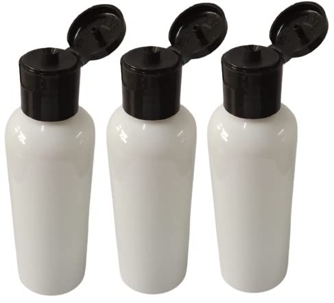 100 ml Empty round Milky Plastic Bottles Size Cosmetic Travelling Containers Small Leak Proof Squeeze Bottles| Pack of 3