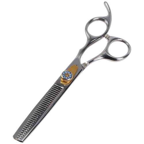 IWOWHERO Tijeras de Peluquería Dentadas de Acero Inoxidable Tijeras para Entresacar el Cabello Herramientas Profesionales para Salón de Belleza y Uso Doméstico