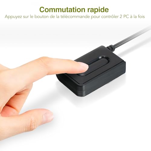 Commutateur KVM HDMI 4K IOGEAR avec câbles et télécommande filaire - 5