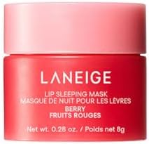 Laneige Lip Sleeping Mask | Moisturizing Lip Treatment with Vitamin C + Shea Butter for Soft Hydrated Lips | Overnight Repair | Lip Balm For Dry Chapped Lips| Lasting Hydration | Berry |8Gm