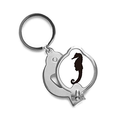 Coupe-ongles design hippocampe noir accessoire manucure de voyage en acier