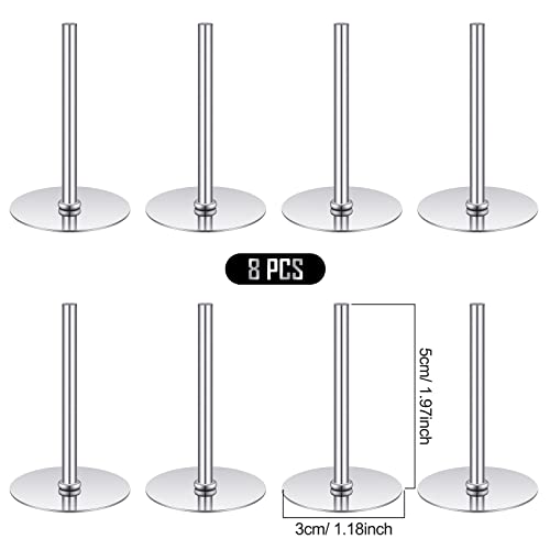 8 Pieces Cake Heating Core for Baking Cakes Stainless Steel Heating Rod 2 Inches Silver Rod for Decorating Supplies Baking Tools Accessories