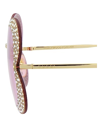 Gucci Cat Eye Sunglasses Gold Gold Pink Luxury Eyewear Made In Italy Metal Frame Designer Fashion for Everyday Luxury4