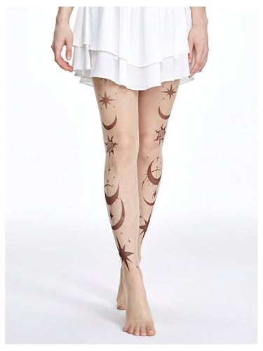 Image of SHENHE Women's Patterned Fishnet Tights High Waist Pantyhose Floral Stockings