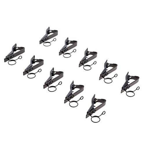 ATORSE 2x10 Pieces Ring-type Lapel/Lavalier Microphone Tie Metal Clip Holder 10mm-picture-13