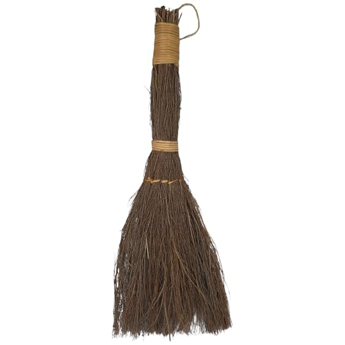 Scented Cinnamon Broom 18 Inch Rustic Heather Broom with Rope Loop for Easy Hanging Farmhouse Kitchen Accent Witchy Halloween Dcor Cozy Holiday Home Decoration & Door Protection