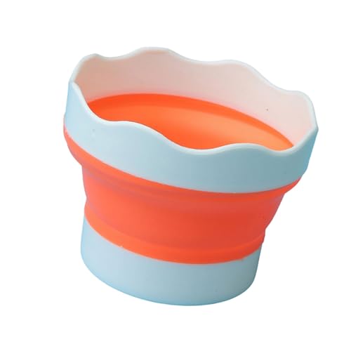 アクリルペインティングブラシクリーニングカラーミキシングポータブルアーティストブラシアートカップのためのフードグレードの折りたたみ式旅行アーティストカップ