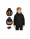 Varmcore Kids Heated Puffer Jacket with Battery Pack – 4 Heating Zones Winter Coat for Boys and Girls.