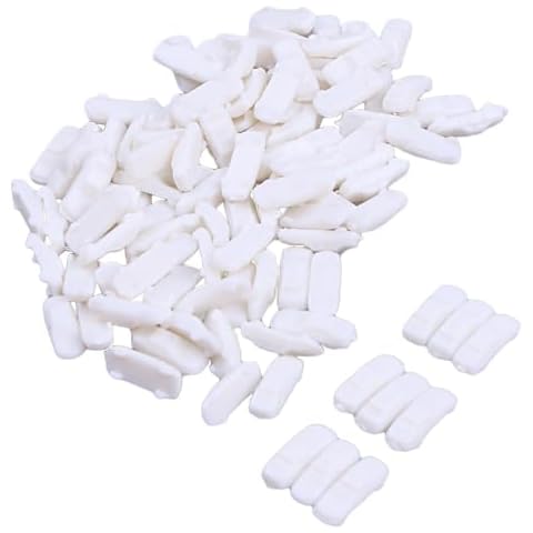 ZJIA White Plain 1:500 Scale Model Car for DIY Scene Layout (Pack of 100) Cover