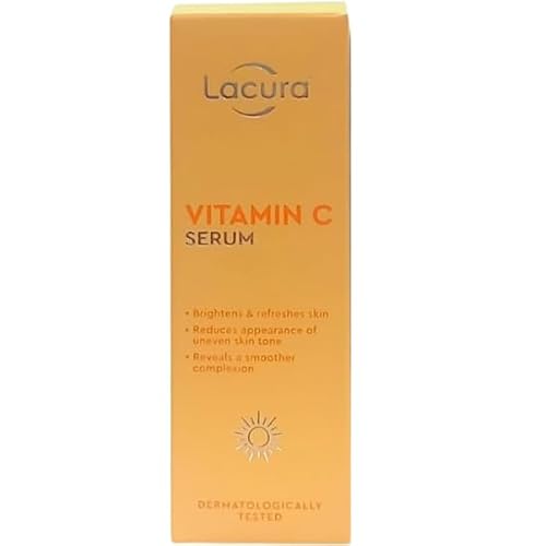 Image of Lacura Vitamin C Facial Serum 30ml | Brightening Face Serum for Dull & Uneven Skin Tone | Lightweight Fast-Absorbing Skincare | Dermatologically Tested | Suitable for All Skin Types