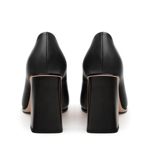 Womens Pumps, Pointed Closed Toe High Heels, Slip On Fashion Chunky Heel Work Dress Office Wedding Party Shoes4