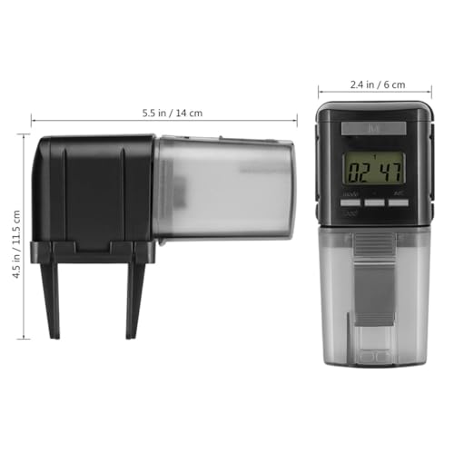 Alimentador automático de acuario con pantalla LCD programable y rotación regulable 3