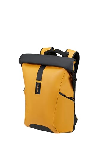 Samsonite Paradiver Light   Mochila Expandible con Cierre Enrollable para Portátil 17,3 Pulgadas, 49 cm, 25/35 L, Amarillo (Yellow)