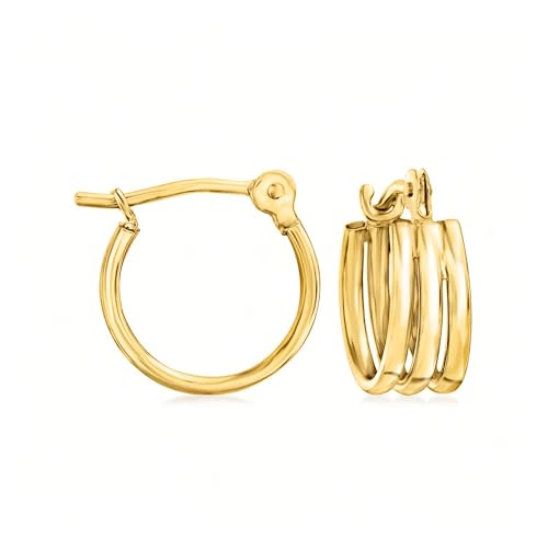Pure Collection by Ross-Simons 14kt Yellow Gold 3-Row Huggie Hoop Earrings
