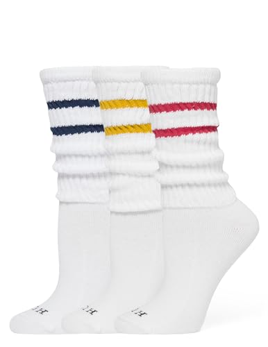 Image of HUE Women's Slouch Socks Crew Boot Chunky Ribbed Cotton Scrunch