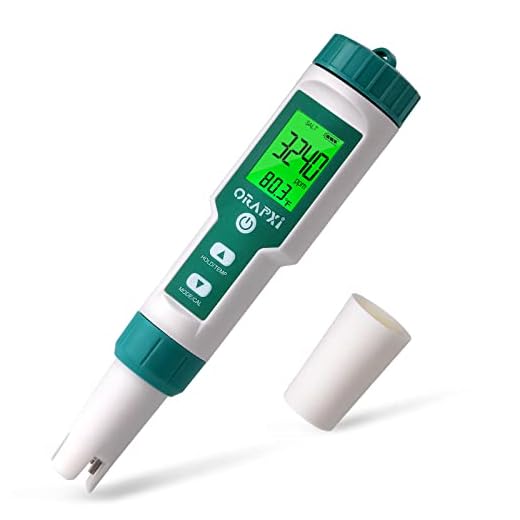 Pool Salt Tester ORAPXI pH and Salt Meter for Saltwater Pool pH and Salinity Digital Tester 5 in 1 Salt Meter for Swimming Pools Hot Tubs and Swim Spas