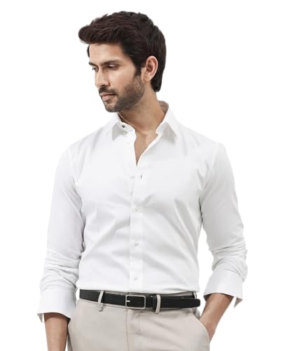 Image of IndoPrimo Men's Satin Shirt with Spread Collar Neck Line Solid Pattern Full Sleeves Regular Fit Western Style and Standard Length