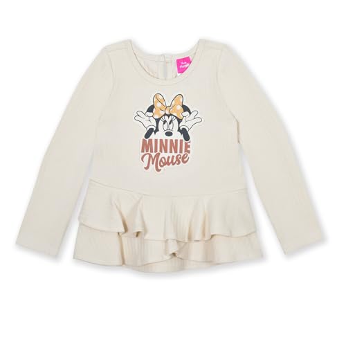 Image of Disney Minnie Mouse Girls Long Sleeve Shirt and Legging Pants Set for Toddlers and Big Kids