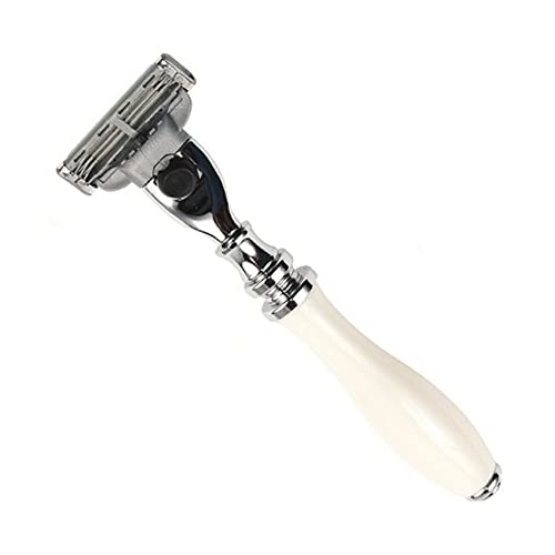 Parker Mach 3 Compatible Razor White resina handle mod. 111W-M3