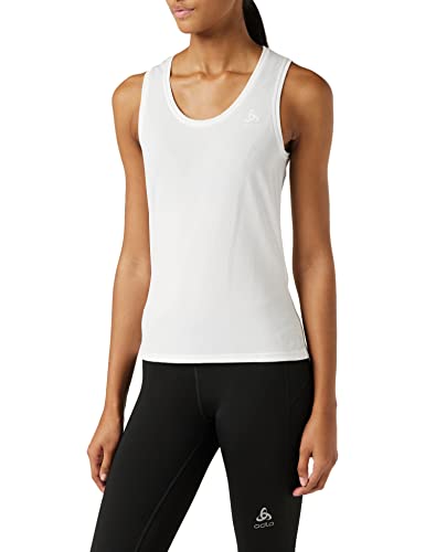 Odlo Damen ACTIVE F-DRY LIGHT Baselayer Singlet mit Rundhals, White, S Odlo Damen ACTIVE F-DRY LIGHT Baselayer Singlet mit Rundhals, White, S