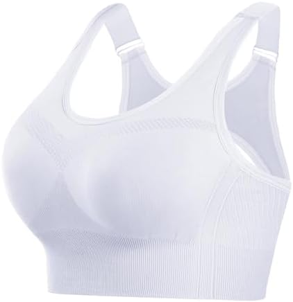 Litherday Sport BH Damen Starker Halt Yoga Sports Bra Ohne Buegel mit Abnehmbar Gepolstert Verstellbar Träger