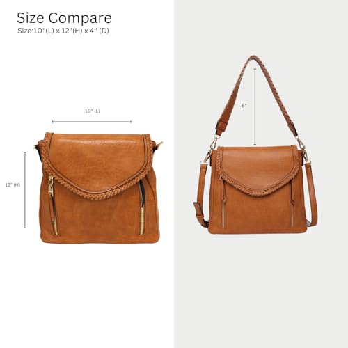 Lorelei Crossbody Hobo Purses for Women Vegan Leather Shoulder bag Handbag with 2 Straps3