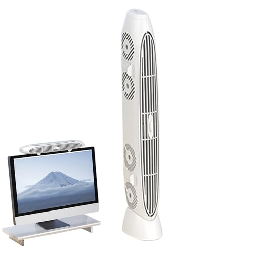 Jubilofex Ventilador de monitor – Barra de ventilador de monitor con clip | Herramienta de refrigeración multifuncional sin aspas alimentada por USB, silencioso, portátil para oficina, hogar, juegos