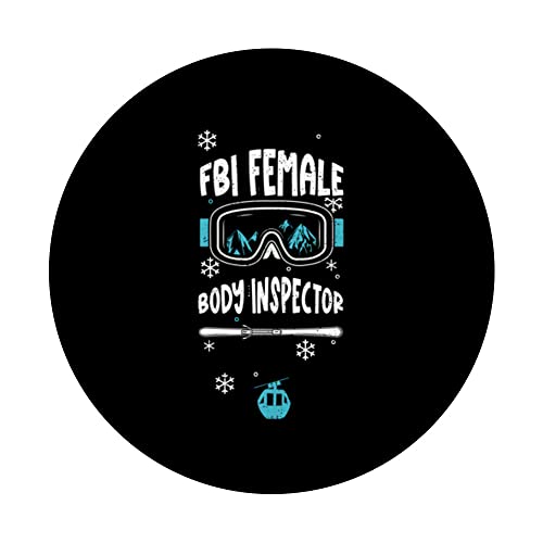 Humour: FBI Female Body Inspector - Après ski PopSockets PopGrip Interchangeable – vue 3
