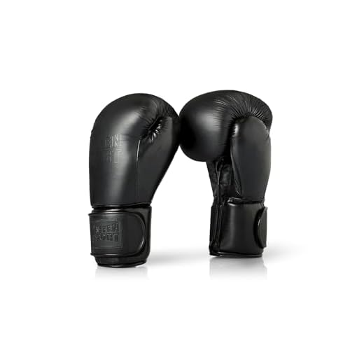 Paffen Sport Black Logo Echtleder-Boxhandschuhe für das Sparring und Training – schwarz – 12UZ