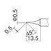 American HAKKO Products T18-C05 Tip, 0.5C, Fx-8801, 907/900M/9