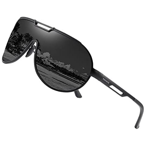 TEAPLMTT Retro Aviator Polarized Sunglasses for Men Pilot Metal Frame Ultra Light(Black) Cover
