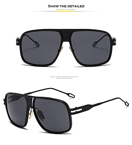 Image of Aviator Sunglasses for Men Retro Fashion Gold Oversized 70s shades | Disco Party Casual Lentes De Sol Hombre Large Big Designer 70s Outfits Sun Glasses Cool Metal Vintage Stylish Tinted Eyewear