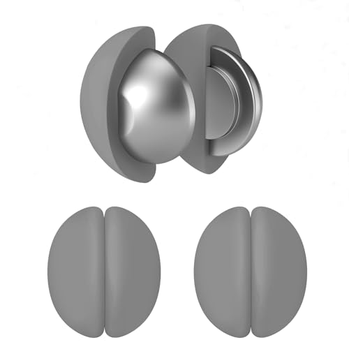 FY&XZH Shower Curtain Weights, Heavy-Duty Magnetic Weights Bottom with Rustproof Silicone Coating, Prevent Curtain Liner from Blowing in Wind, Work for Flag, Drapery, Tablecloth (3 Pairs, Gray)