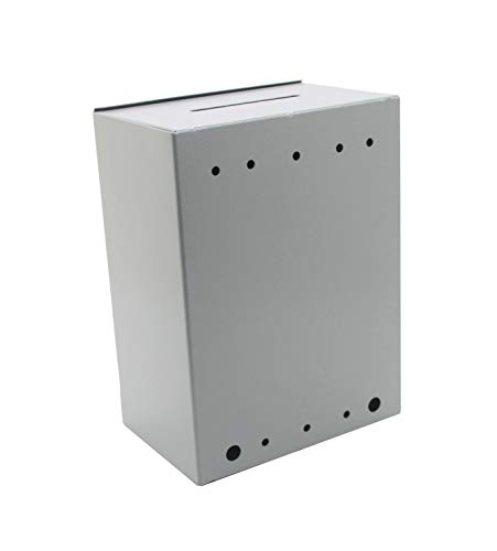 Classic Metal Box,Donation Box,Secure Collection Box,Ballot Box,Ticket Box,Easy Wall Mount 15610 #TOP4