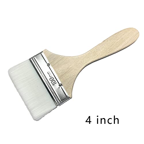 Brush Set Synthetic Bristles Apply To Water Based Paints .3 Pack Of Variety Size Utility Paint Brushes For Paint, Stains, Varnishes, Glues #TOP3
