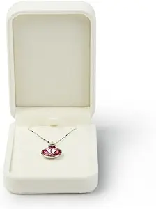 Velvet Necklace Box Necklace Gift Box Velvet Interior Pendant Case Long Chain Display Storage Case for Anniversary Wedding Birthday Mother's Day Gifts (White)