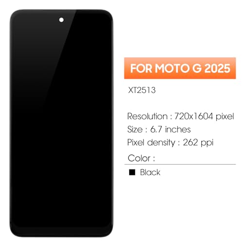 Image of for Moto G 5G 2025 Screen Replacement for Moto G 5G 2025 LCD Display XT2513 XT2513-1 for Motorola xt2513-1 LCD Digitizer Touch Screen Assembly Repair Part with Frame