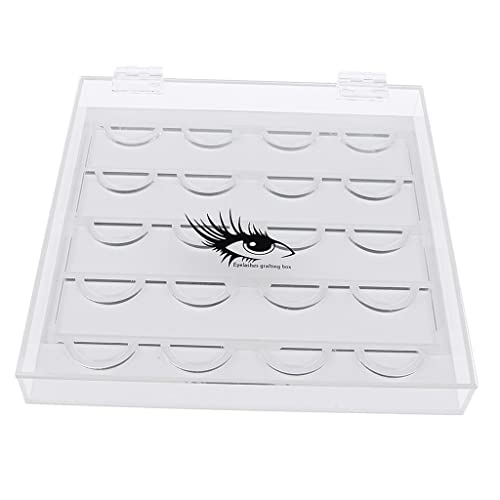 Transparent Acrylic Eyelash Display Stand Holder Organize Case Free, Beauty Salon Storage Box Makeup Vanity Cosmetic Organizer, Clear Portable Travel Gift for Women Girls image 3
